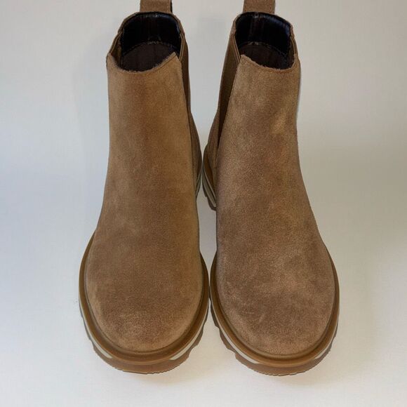 NWT Sorel Lenox Chelsea waterproof leather boots Velvet Tan 6.5 lug sole - Picture 2 of 8